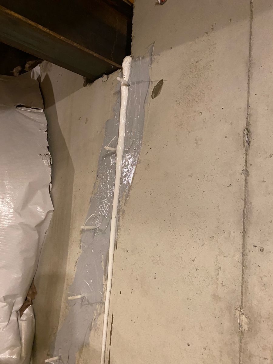 fixed basement wall crack