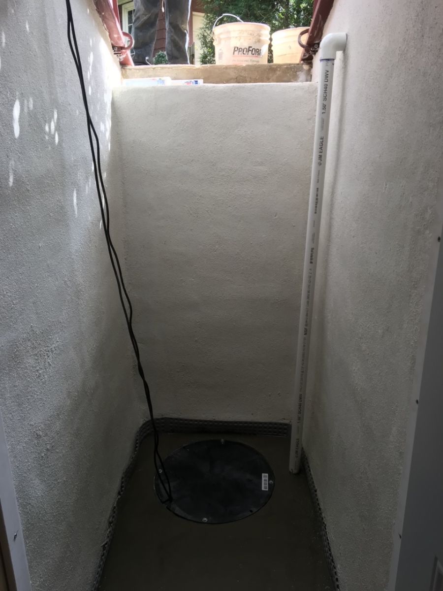 installed basement pump